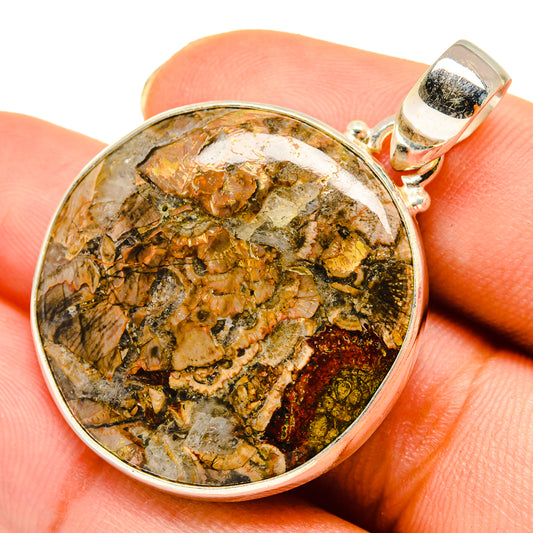 Mushroom Rhyolite Pendants handcrafted by Ana Silver Co - PD9257