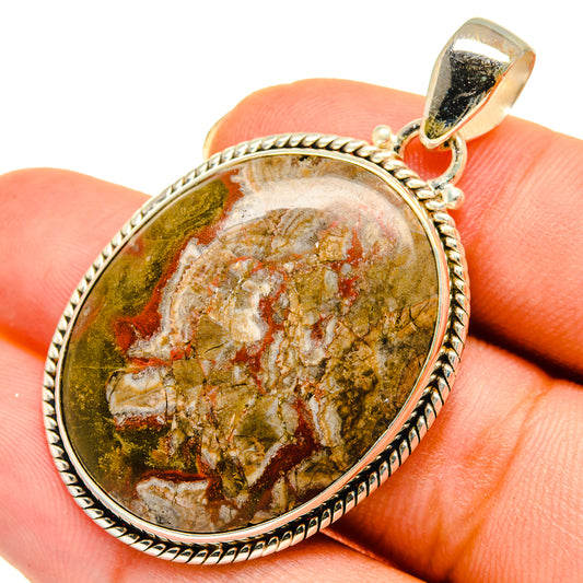 Mushroom Rhyolite Pendants handcrafted by Ana Silver Co - PD9260