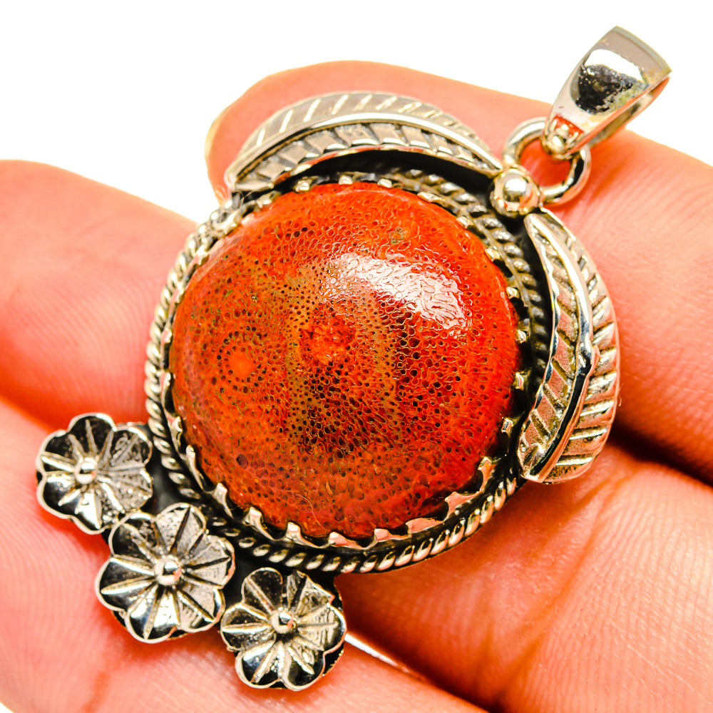 Sponge Coral Pendants handcrafted by Ana Silver Co - PD9281