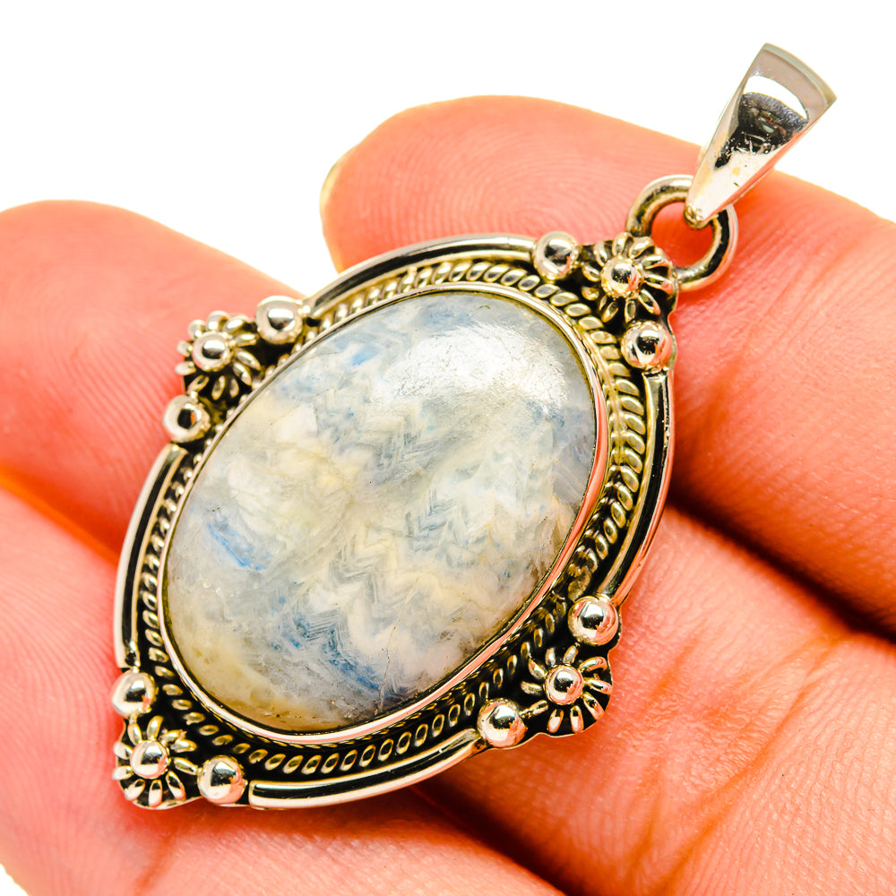 Blue Scheelite Pendants handcrafted by Ana Silver Co - PD9298