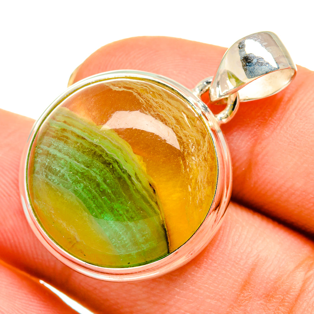Green Fluorite Pendants handcrafted by Ana Silver Co - PD9305