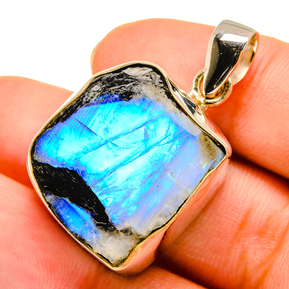 Rainbow Moonstone Pendants handcrafted by Ana Silver Co - PD9312