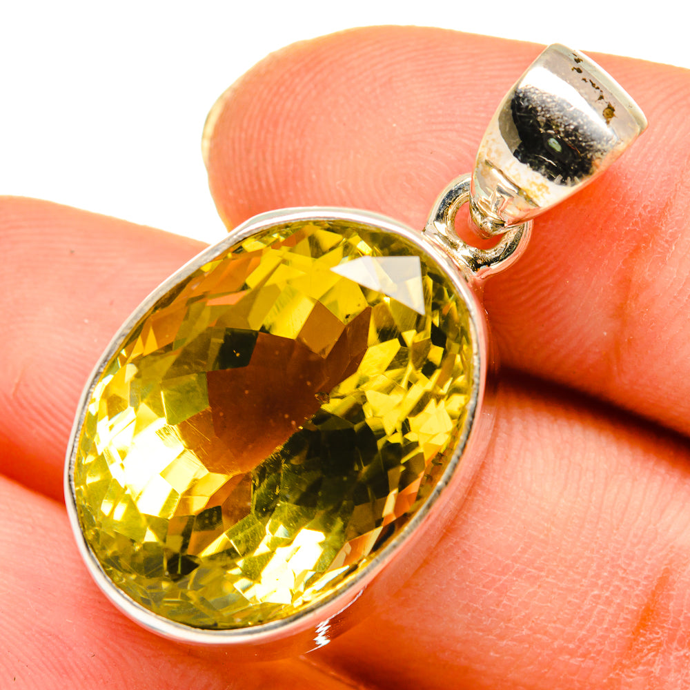 Lemon Quartz Pendants handcrafted by Ana Silver Co - PD9469
