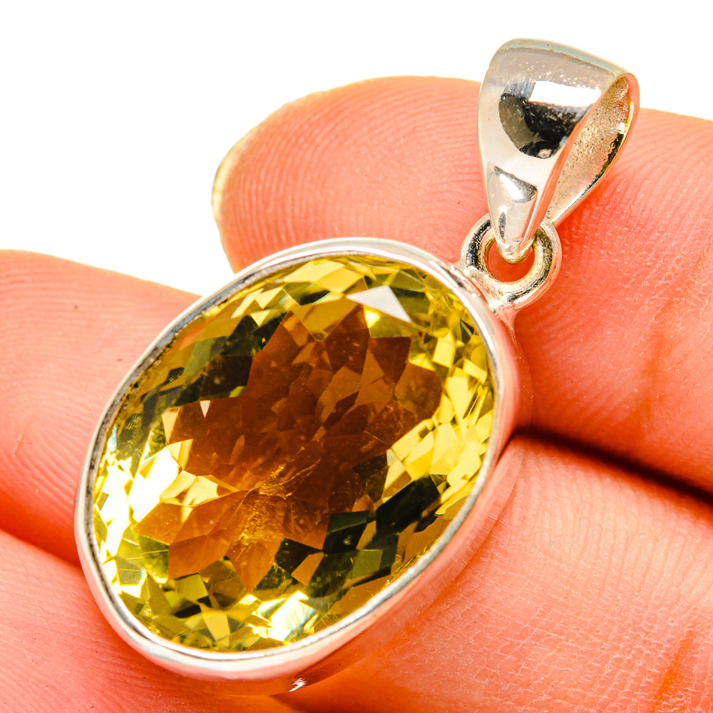 Lemon Quartz Pendants handcrafted by Ana Silver Co - PD9470