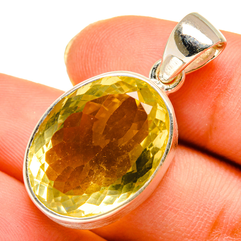 Lemon Quartz Pendants handcrafted by Ana Silver Co - PD9473