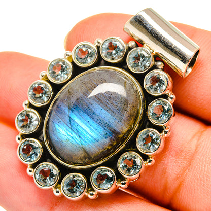 Labradorite Pendants handcrafted by Ana Silver Co - PD9483