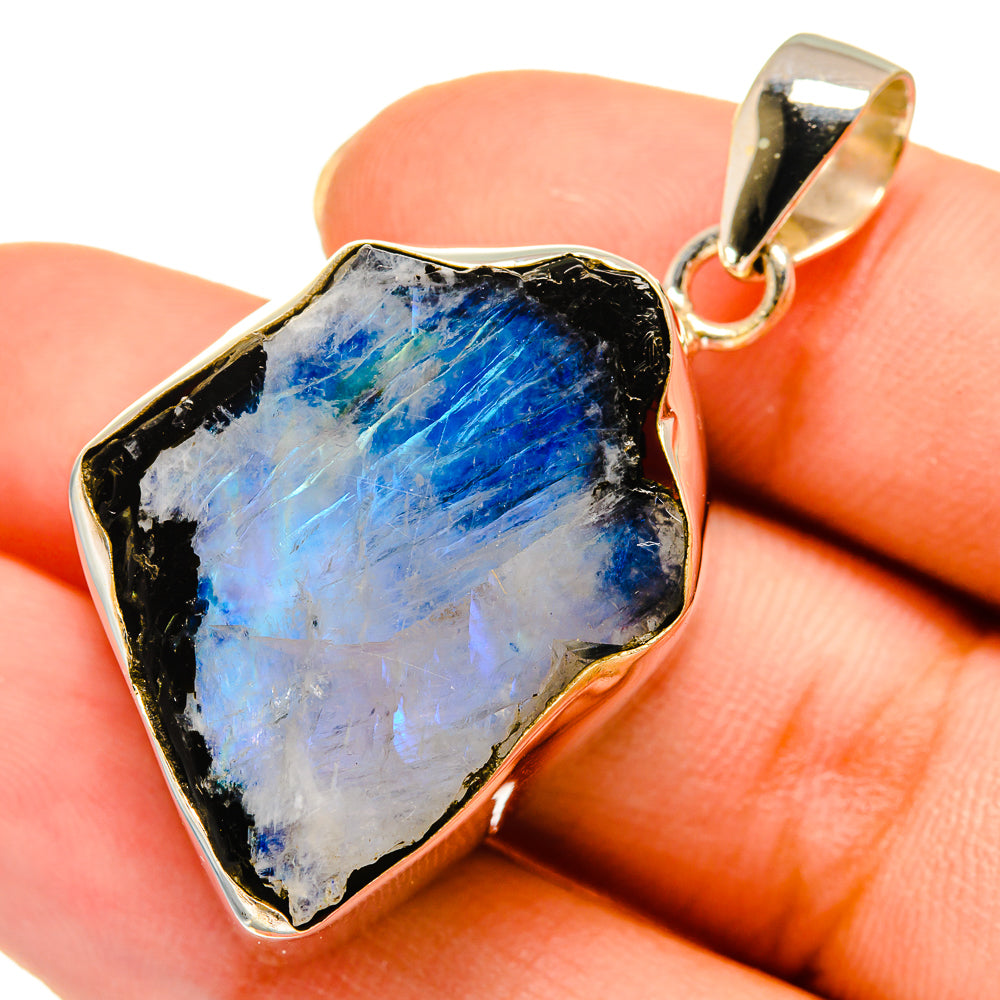 Rainbow Moonstone Pendants handcrafted by Ana Silver Co - PD9488