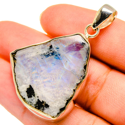 Rainbow Moonstone Pendants handcrafted by Ana Silver Co - PD9489