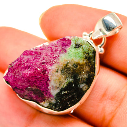 Ruby Zoisite Pendants handcrafted by Ana Silver Co - PD9504