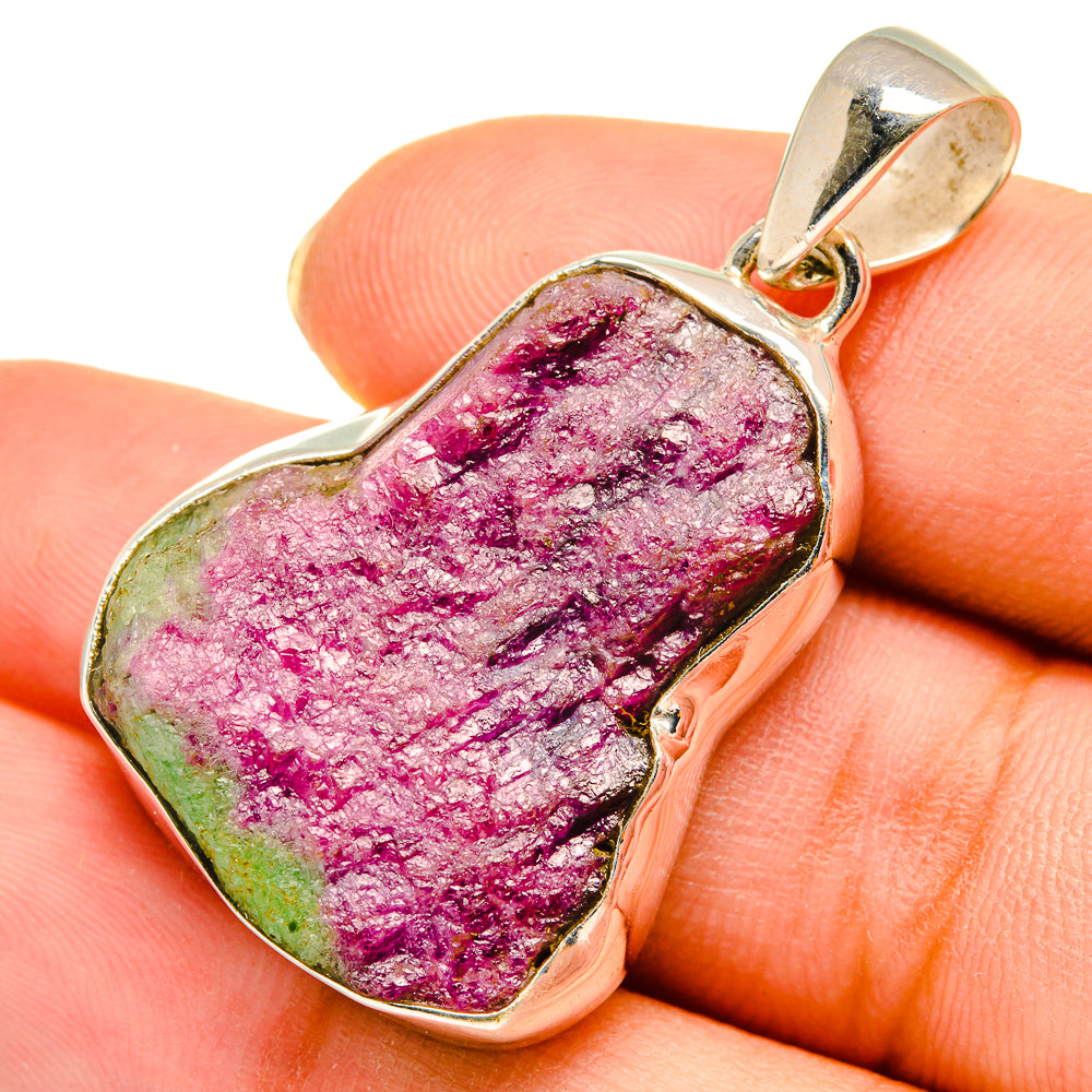 Ruby Zoisite Pendants handcrafted by Ana Silver Co - PD9505