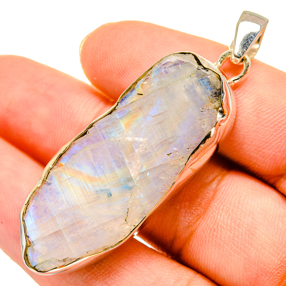 Rainbow Moonstone Pendants handcrafted by Ana Silver Co - PD9509