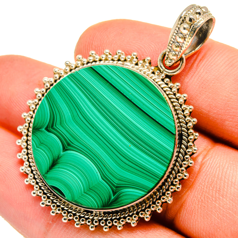 Malachite Pendants handcrafted by Ana Silver Co - PD9548