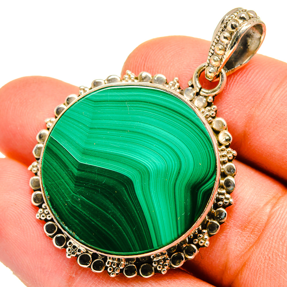 Malachite Pendants handcrafted by Ana Silver Co - PD9549