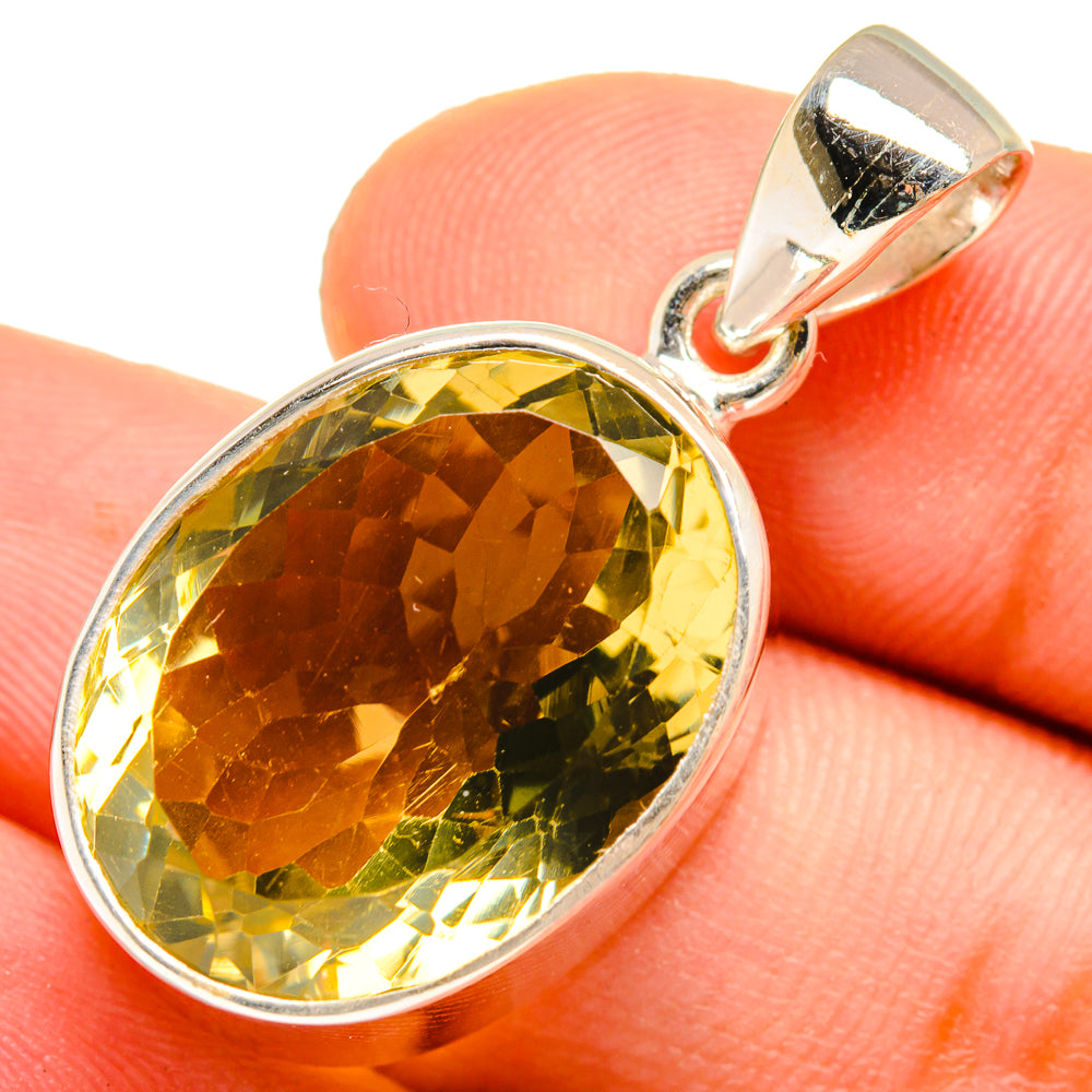 Lemon Quartz Pendants handcrafted by Ana Silver Co - PD9581