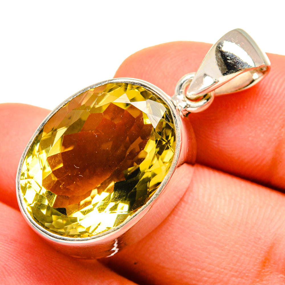 Lemon Quartz Pendants handcrafted by Ana Silver Co - PD9583