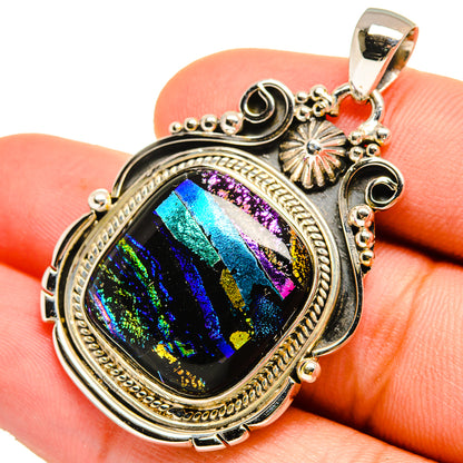 Dichroic Glass Pendants handcrafted by Ana Silver Co - PD9585