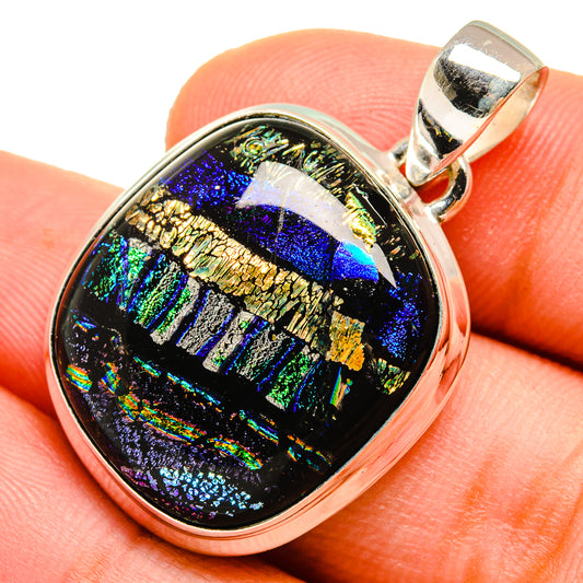 Dichroic Glass Pendants handcrafted by Ana Silver Co - PD9586