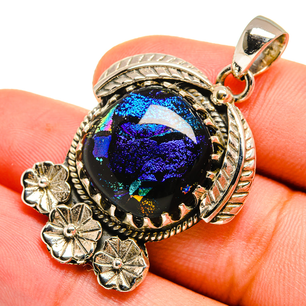 Dichroic Glass Pendants handcrafted by Ana Silver Co - PD9587