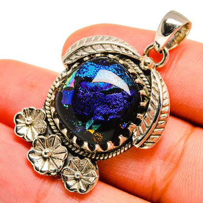 Dichroic Glass Pendants handcrafted by Ana Silver Co - PD9587