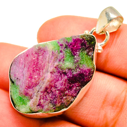 Ruby Zoisite Pendants handcrafted by Ana Silver Co - PD9595