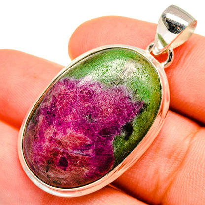 Ruby Zoisite Pendants handcrafted by Ana Silver Co - PD9596