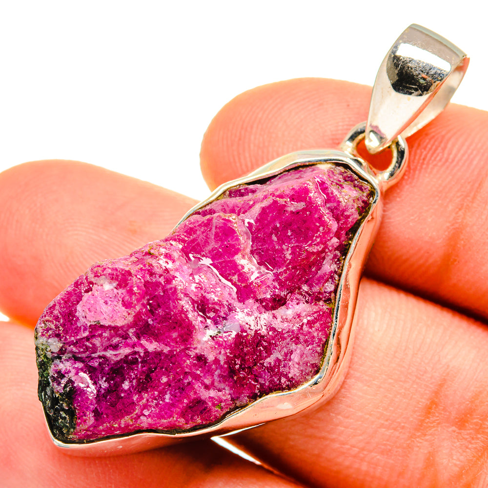 Ruby Zoisite Pendants handcrafted by Ana Silver Co - PD9597