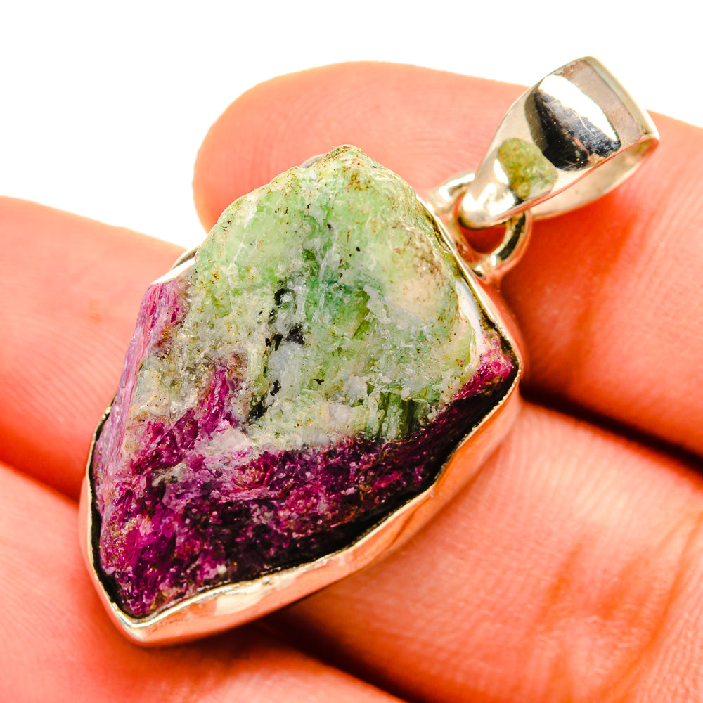 Ruby Zoisite Pendants handcrafted by Ana Silver Co - PD9598