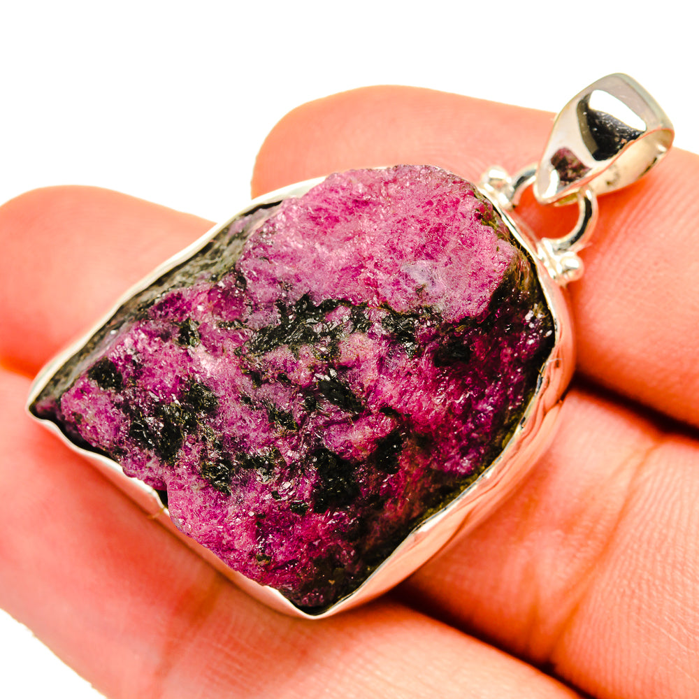Ruby Zoisite Pendants handcrafted by Ana Silver Co - PD9599