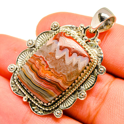 Crazy Lace Agate Pendants handcrafted by Ana Silver Co - PD9600