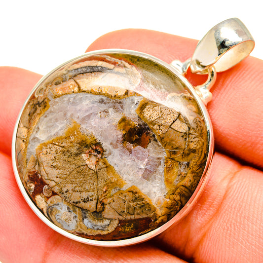 Mushroom Rhyolite Pendants handcrafted by Ana Silver Co - PD9602