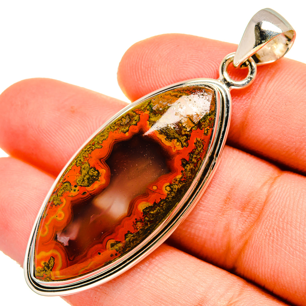 Moroccan Agate Pendants handcrafted by Ana Silver Co - PD9606