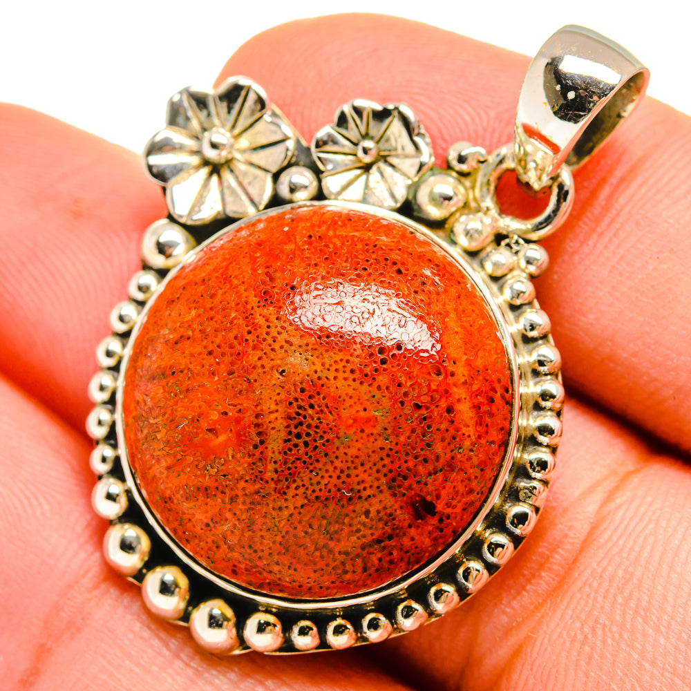 Sponge Coral Pendants handcrafted by Ana Silver Co - PD9612