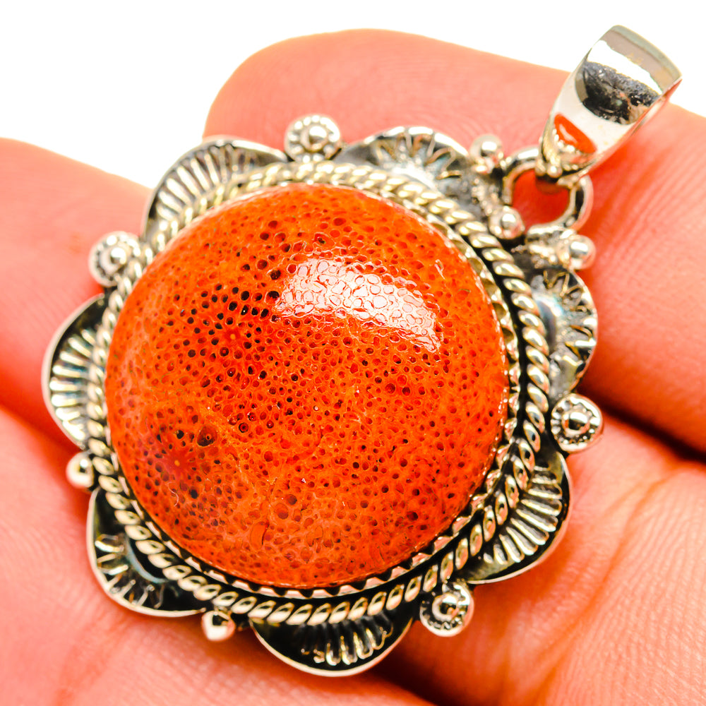 Sponge Coral Pendants handcrafted by Ana Silver Co - PD9613