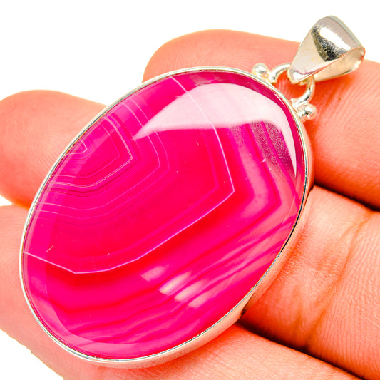 Pink Botswana Agate Pendants handcrafted by Ana Silver Co - PD9616