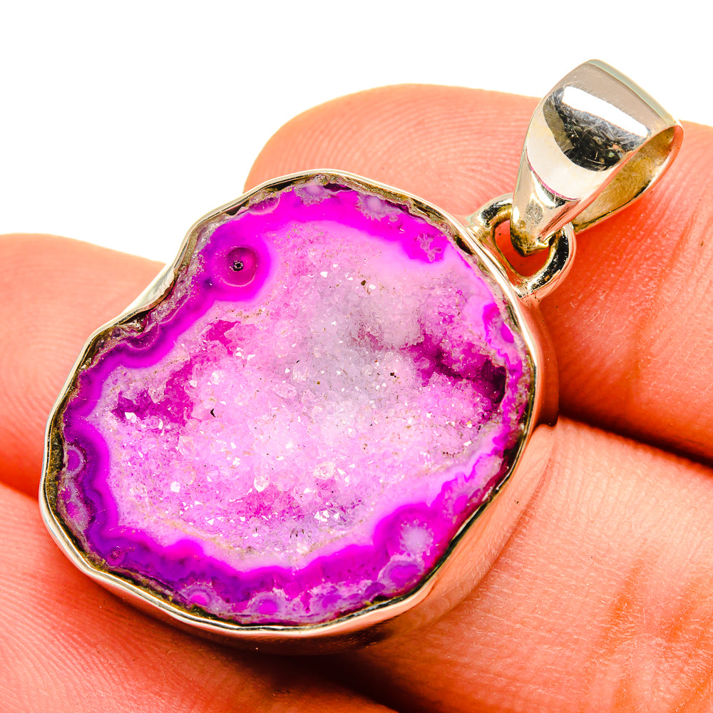 Purple Geode Slice Pendants handcrafted by Ana Silver Co - PD9617