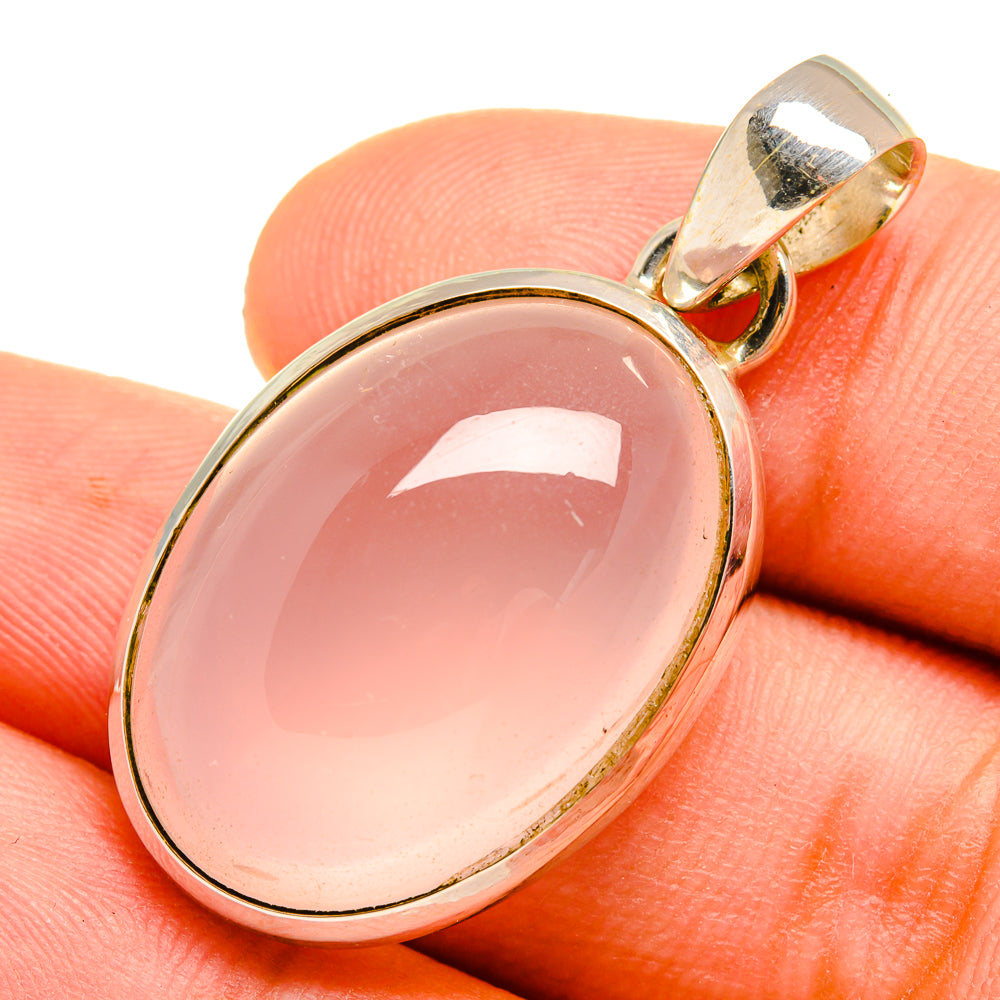 Rose Quartz Pendants handcrafted by Ana Silver Co - PD9621
