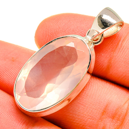 Rose Quartz Pendants handcrafted by Ana Silver Co - PD9622