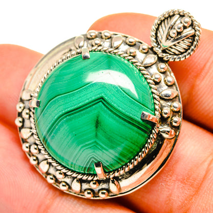 Malachite Pendants handcrafted by Ana Silver Co - PD9633
