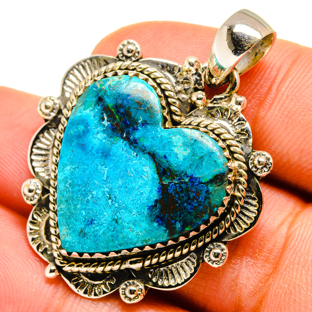 Chrysocolla Pendants handcrafted by Ana Silver Co - PD9636