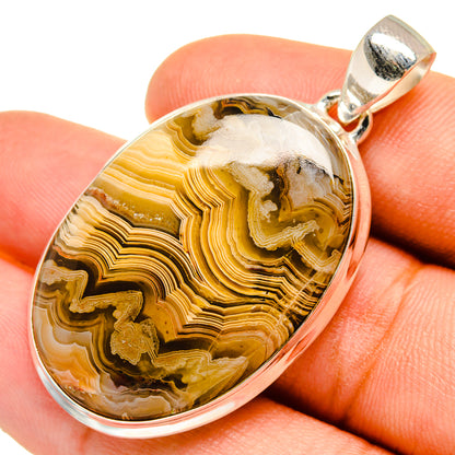 Laguna Lace Agate Pendants handcrafted by Ana Silver Co - PD9644