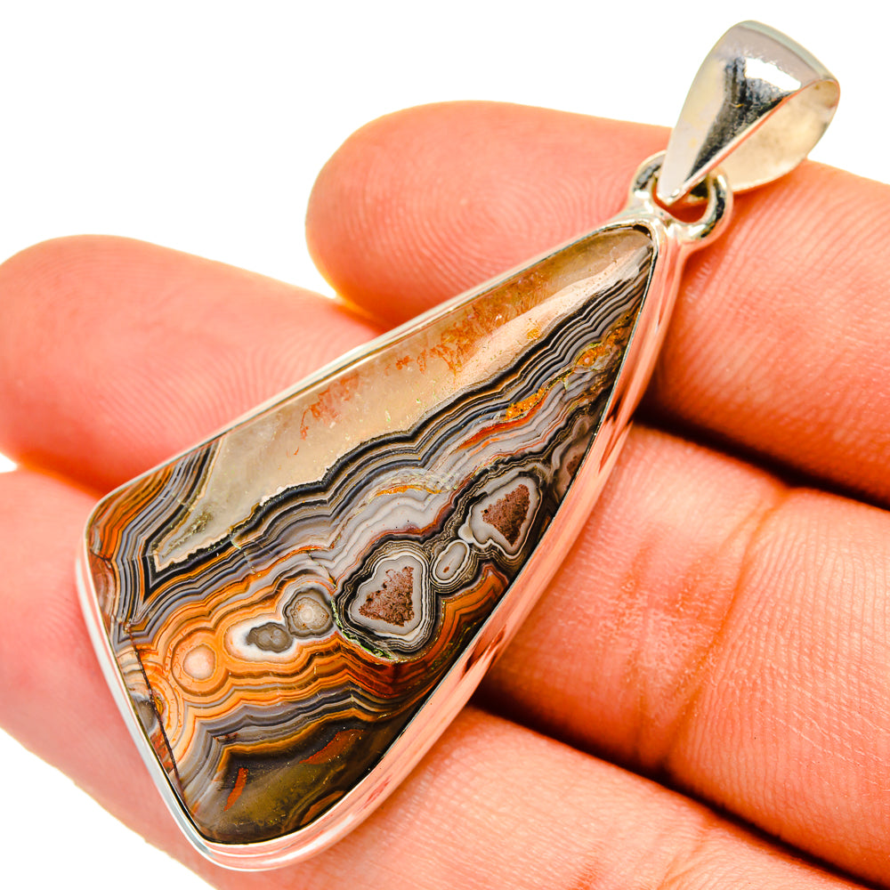 Crazy Lace Agate Pendants handcrafted by Ana Silver Co - PD9648