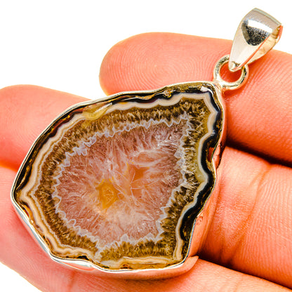Yellow Geode Slice Pendants handcrafted by Ana Silver Co - PD9651