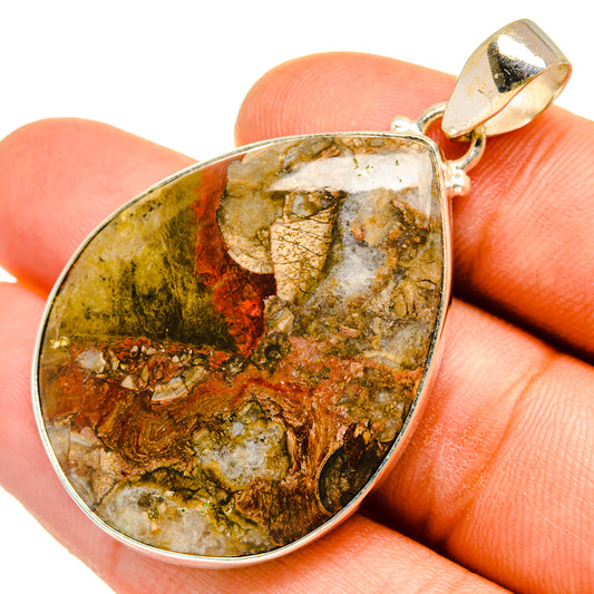 Mushroom Rhyolite Pendants handcrafted by Ana Silver Co - PD9652