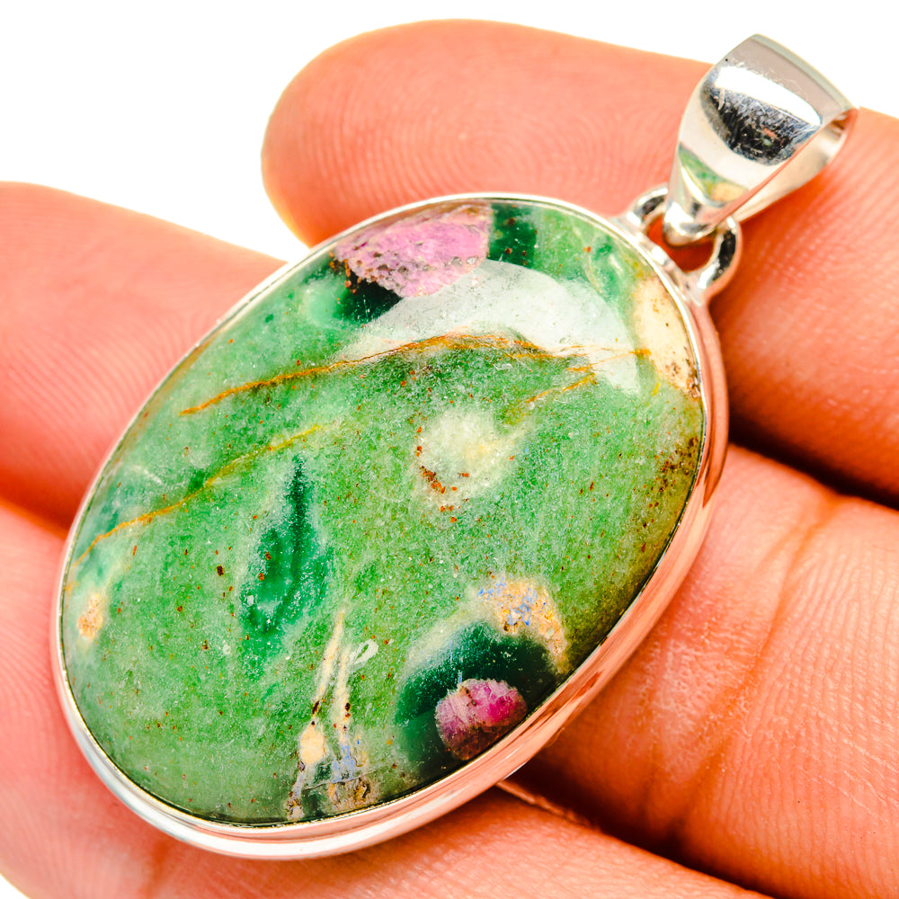 Ruby Fuchsite Pendants handcrafted by Ana Silver Co - PD9657