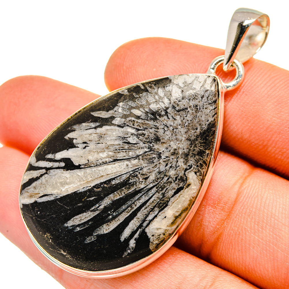 Chrysanthemum Stone Pendants handcrafted by Ana Silver Co - PD9659