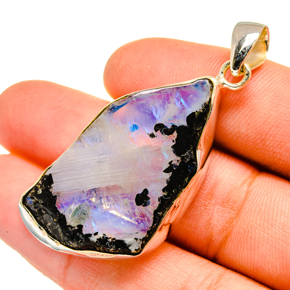 Rainbow Moonstone Pendants handcrafted by Ana Silver Co - PD9661