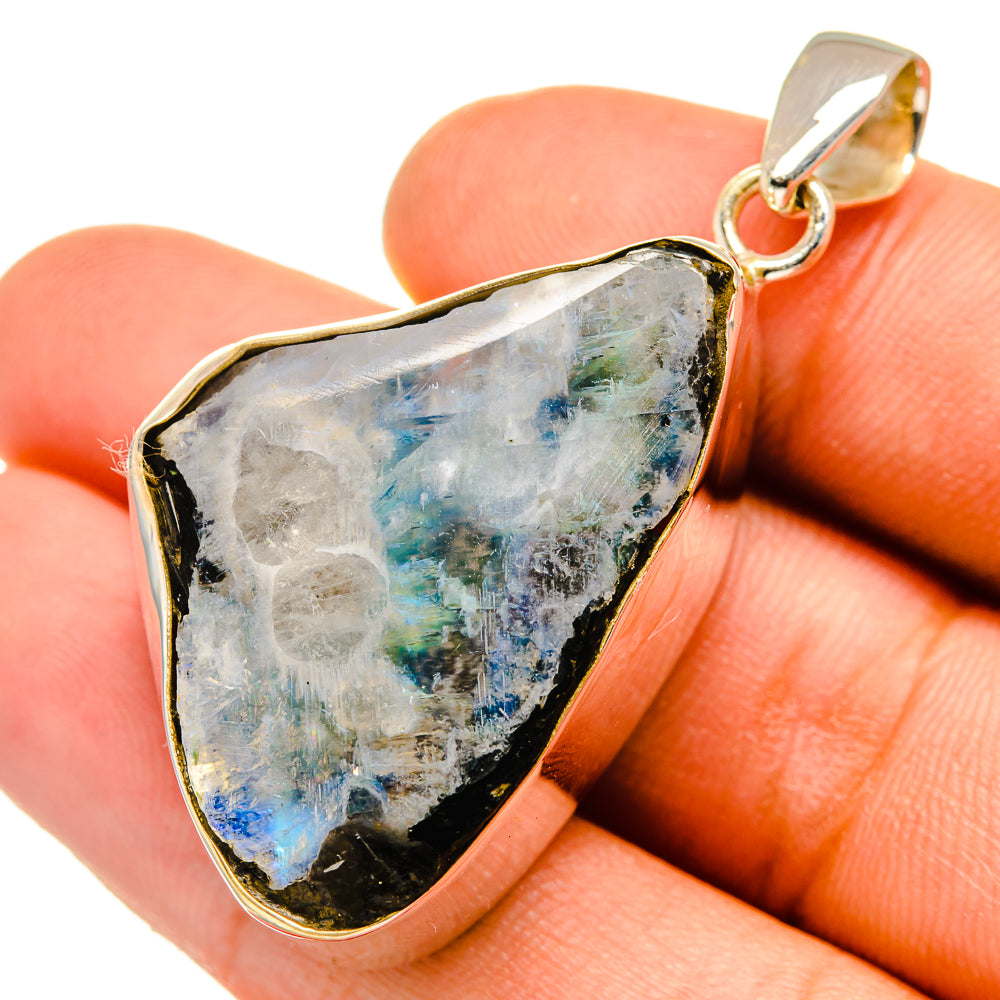 Rainbow Moonstone Pendants handcrafted by Ana Silver Co - PD9662