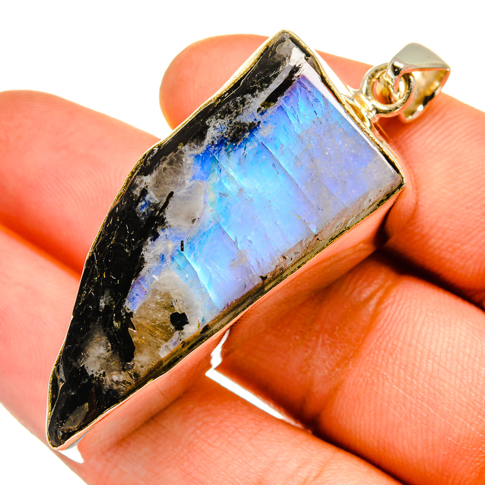 Rainbow Moonstone Pendants handcrafted by Ana Silver Co - PD9664
