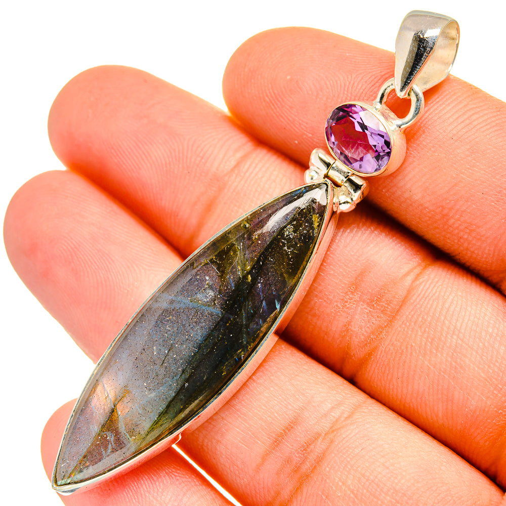 Labradorite Pendants handcrafted by Ana Silver Co - PD9665