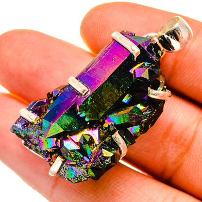 Titanium Sunshine Druzy Pendants handcrafted by Ana Silver Co - PD9675